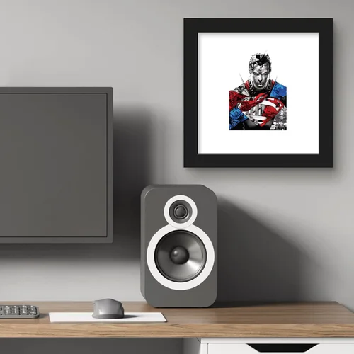 Vista 5 de Trends International Gallery Pops DC Comics Superman - Póster de pared de retrato de cómic, 12 x 12 pulgadas, versión enmarcada en negro
