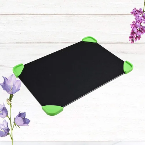 Vista 7 de Happyyami Alfombrilla de descongelación rápida, bandeja de descongelación rápida de aluminio, placa de descongelación rápida, descongelador de carne