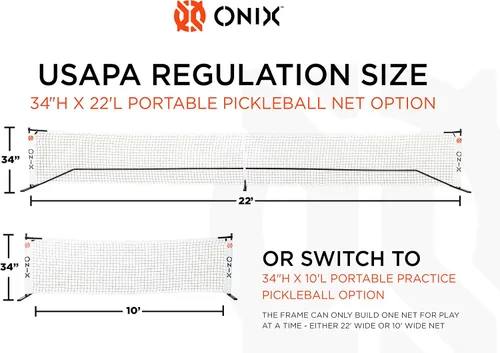 Vista 3 de Onix Juego de red de pickleball portátil 2 en 1 con paleta de pickleball Z5