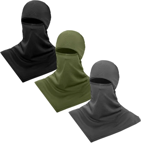 Vista 7 de 6 pasamontañas para máscara de esquí, cubierta de cuello largo, cubierta facial de verano, protector de cuello, protección UV para hombres y mujeres
