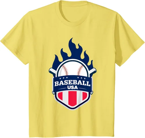 Vista 48 de Baseball USA Support the Team Shirt - Camiseta con la bandera de Estados Unidos, Blanco, S