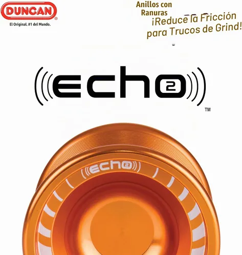 Vista 2 de Duncan Toys Echo 2 - Yoyó [negro], sin respuesta de nivel profesional, rodamiento cóncavo