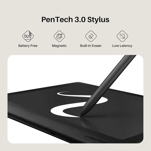 Vista 2 de HUION Note E - Cuaderno digital de 8,4 pulgadas con bolígrafo magnético sin Negro