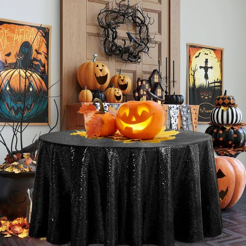 Vista 22 de Hahuho Mantel rectangular de lentejuelas de 50x80 pulgadas, color champán, mantel con purpurina para decoración de despedida de soltera, cumpleaños