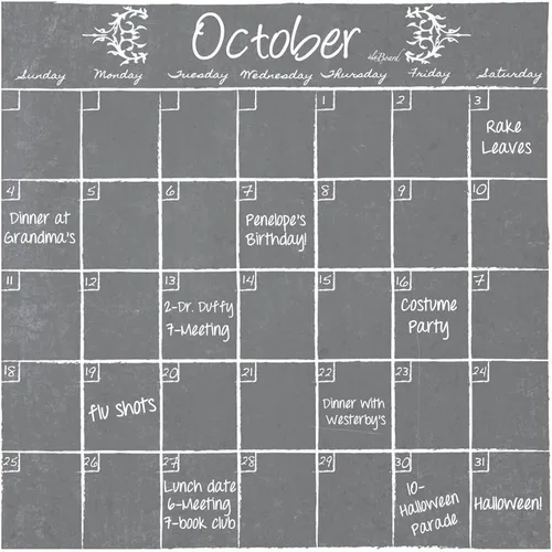 Vista 3 de Calendario de borrado en seco Negro