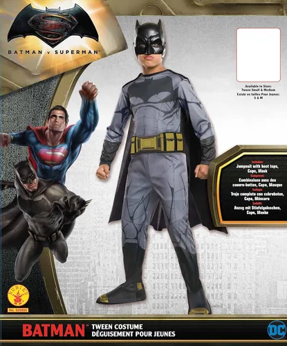 Vista 2 de Disfraz de Batman v Superman Dawn of Justice Batman Tween Value Costume, mediano