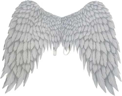 Vista 4 de Ochine Disfraz de alas de ángel, plumas plegables, decoraciones de Halloween, alas de ángel, decoración de Navidad, regalo para niños y adultos