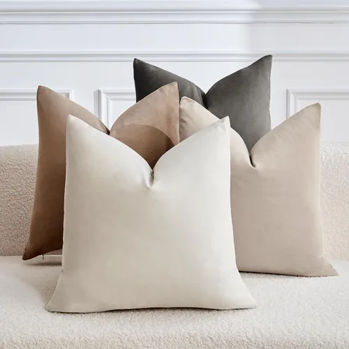 Vista 20 de Juego de 2 fundas de almohada decorativas de terciopelo de 16 x 16 pulgadas, fundas de almohada negras suaves para sofá, cama, sala de estar