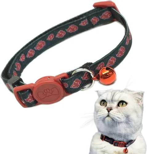 Vista 8 de Akatsuki - Collar de perro de anime para razas grandes, medianas y pequeñas, cachorro: collar ajustable de Naruto para mascotas, con licencia