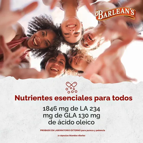 Vista 6 de Barlean's Cápsulas blandas de aceite de onagra con ácido gamma-linolénico