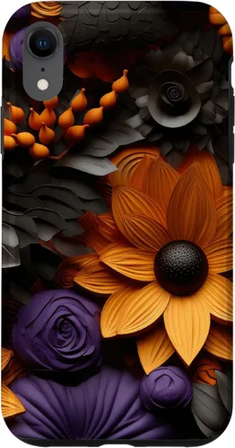 Vista 24 de iPhone 16 Halloween Flores Otoño Calabazas Caso