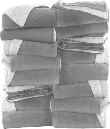 Vista 7 de IR Imperial Rooms Mantas Sherpa de color rosa bebé tamaño King para cama – Paquete al por mayor de 9 mantas Sherpa – Manta suave y esponjosa