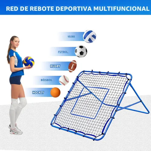 Vista 9 de Volleyball Lacrosse Rebound Net Pro, WINTHAI Lacrosse Rebounder for Backyard, 7x4FT/6x4FT/4x4FT Bounce Back Net with Target Strike Zone, Easy Quick