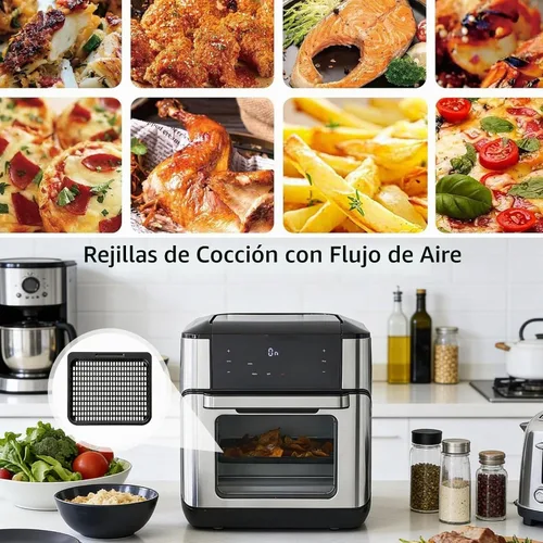 Vista 7 de 2 piezas de repuesto para freidora de aire, rejilla de cocina de malla de 10 cuartos de galón, accesorios para freidora de aire Instant Vortex Plus