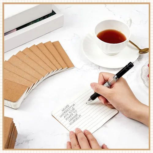 Vista 5 de Outus 90 cuadernos pequeños a granel de 2.5 x 4 pulgadas, cuadernos pequeños de papel de estraza de bolsillo de tapa suave para regalos