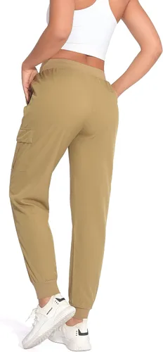 Vista 3 de Womens Cargo Joggers Lightweight Hiking Pants Athletic Outdoor Travel Pants Workout Running Pants