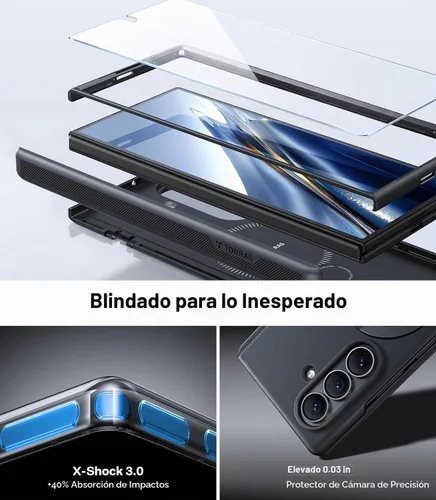 Vista 7 de TORRAS Soporte Magnético Giratorio de 360° para Funda Galaxy Z Fold 7, Protección de Bisagra Grado Militar, Compatible con Magsafe, Soporte de 360°