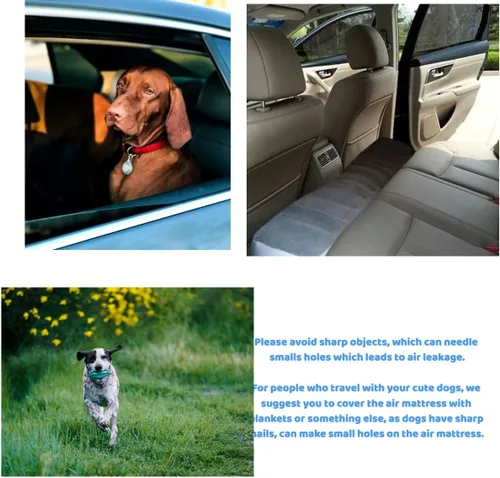 Vista 4 de Colchón de automóvil, colchón de aire para automóvil, cama de asiento trasero, almohadilla de relleno de espacio para asiento trasero, inflable