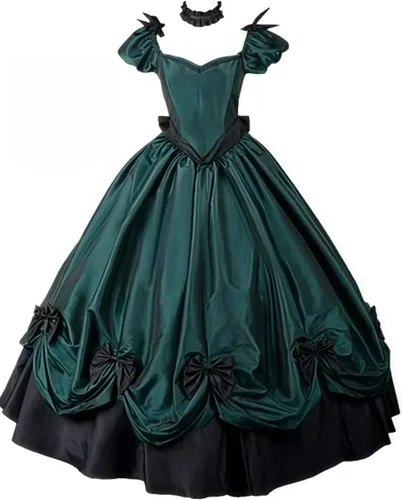 Vista 8 de HS-LK Disfraz de la Bella del Sur para mujer, vestido de baile rococó, vestido gótico victoriano