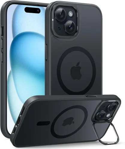 Vista 38 de FNTCASE Funda para Samsung Galaxy Z Flip 8 con soporte magnético giratorio de 360 grados, color negro Compatible con MagSafe, protección completa
