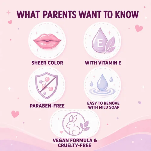 Vista 4 de M&U MAKE YOU UP MU Set de 6 barras de brillo labial dulce de caramelo para niños - 1 barra recta, 2 barras de helado y 2 barras de bálsamo