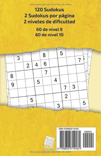 Vista 2 de 120 Sudokus Tamaño bolsillo Nivel Experto Niveles 9 y 10 (Spanish Edition)