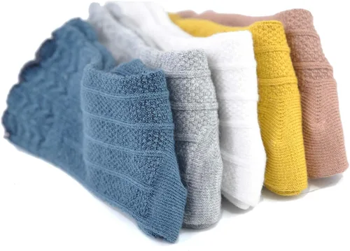 Vista 32 de EPEIUS Calcetines altos hasta la rodilla para bebés y niños pequeños (paquete de 3/5)