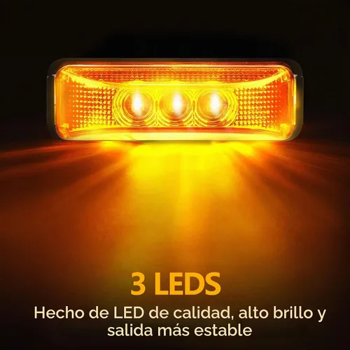 Vista 3 de Yahenda 20 Piezas Luces Marcadoras LED para Remolque de 3.9 Pulgadas con 3 LED, Luces Marcadoras Laterales Impermeables Rectangulares para Camión RV