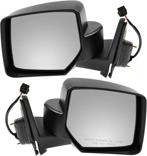 Vista 234 de TRQ Conjunto de 2 piezas de espejo lateral para conductor y pasajero, ajuste eléctrico, sin calefacción, sin memoria, color negro, compatible