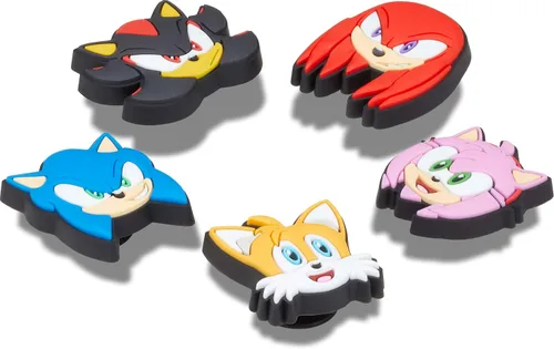 Vista 3 de Crocs Zapato Jibbitz unisex SEGA Hedgehog Multi Pack, Charms Personajes