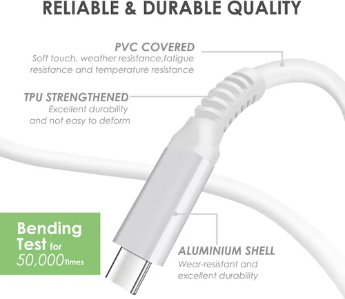 Vista 3 de Kopatesun for Oculus Quest Cable 2 Link 20FT USB 3.0 Type C to C - Fast Charging Cables, Long USB C Cable to PC, Virtual Reality Extension Charger