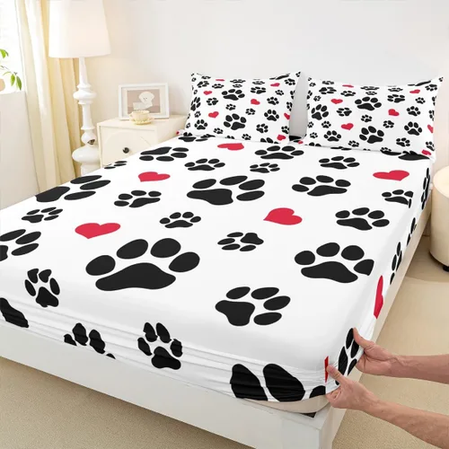 Vista 26 de Homewish Sábana bajera ajustable con diseño de bandera estadounidense de camuflaje para niños, tamaño individual, silueta de cuernos de ciervo