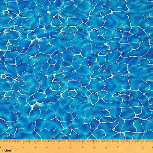 Vista 15 de jejeloiu Tela de Tapicería de Concha de Erizo de Mar por Yarda, Tela de Retapizado con Temática Marina Oceánica para Sillas, Tela Decorativa