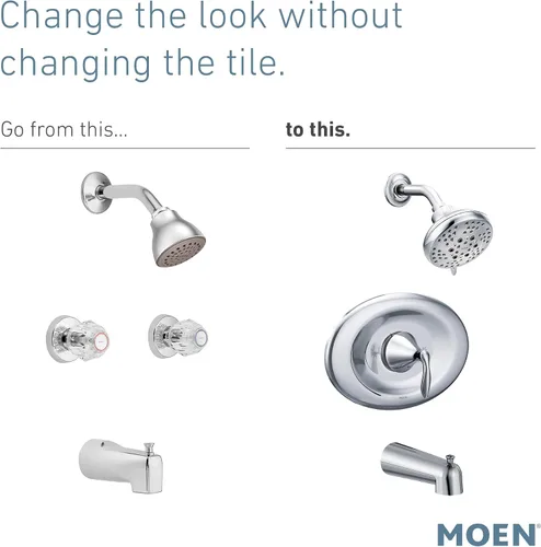 Vista 3 de Moen T2139EPBN Eva Posi-Temp Eco-Performance - Kit de molduras para bañera y ducha, requiere válvula, níquel cepillado