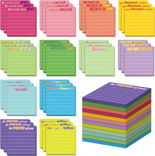 Vista 41 de Yinder 12 notas adhesivas inspiradoras, bonitas notas adhesivas motivacionales, regalos de agradecimiento a los empleados, a granel para profesores