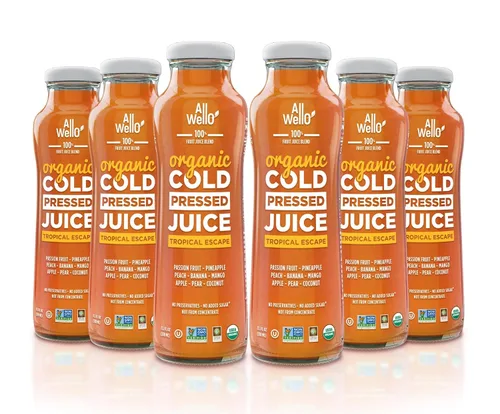 Vista 20 de ALLWELLO Bebidas orgánicas de jugo prensado en frío con frutas y verduras reales sin gluten, sin OMG, jugos saludables sin conservantes sin azúcar