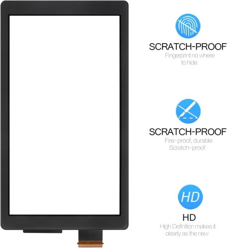 Vista 2 de A-MIND Touch Screen for Nintendo Switch Lite OnlyFront Touch Panel Replacement Parts Repair SetWith Tool Repair Kit + Screen Protector (Gray)