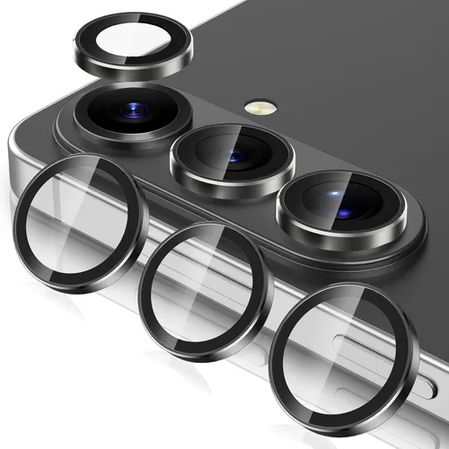 Vista 125 de Casetego Protector de lente de cámara para Galaxy Z Fold 8, [Diseño de purpurina mejorado], [Fuerte adherencia], lente de vidrio templado 9H negro