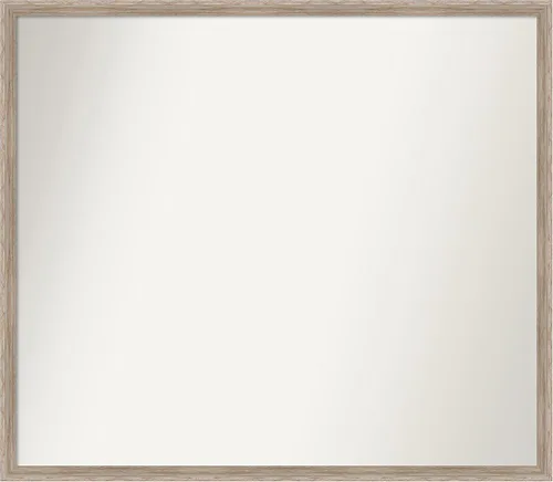 Vista 64 de Amanti Art Espejo de baño blanco para sobre el fregadero, 24 x 27 pulgadas, espejo de tocador rectangular con cuña de madera dura, marco de madera