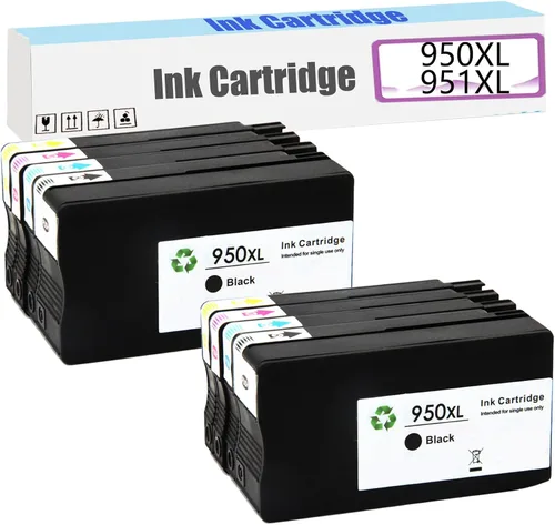 Vista 10 de Cartuchos de tinta 950XL 951XL compatibles con cartuchos de tinta de repuesto para HP 950 951 950 XL 951 XL con impresora Officejet Pro 8610 8620