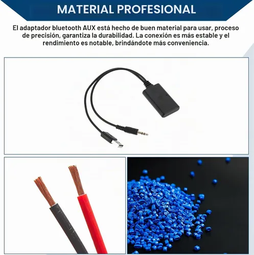 Vista 5 de Arnés de radio estéreo para BMW Bluetooth AUX adaptador cable de música conveniente 7.9 in 1 unids negro
