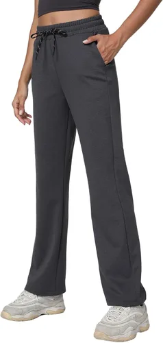 Vista 3 de Haowind Pantalones deportivos para mujer con bolsillos, ligeros, para entrenamiento, atletismo, correr, gimnasio, descanso, pantalones casuales