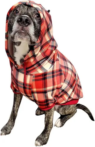 Vista 64 de Spark Paws Sudadera con capucha para perro, suéter de primera calidad para perros pequeños, medianos y grandes Trajes cálidos para bulldogs