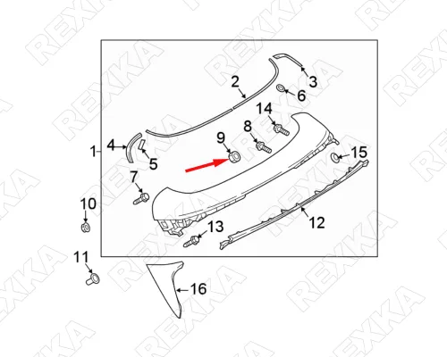 Vista 7 de Rexka Clip de retención de moldeo de apertura de rueda de 25 piezas KB8A-51-W24A compatible con Mazda 3, CX-30, CX-5