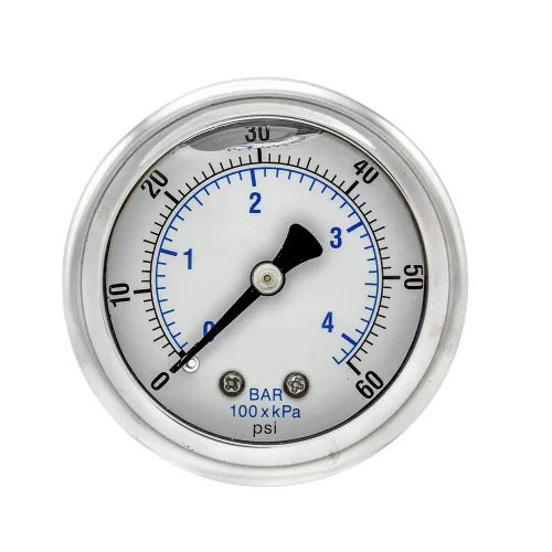 Vista 11 de PIC Gauges 202L-204M Medidor de presión relleno de glicerina con carcasa SS/bisel, internos de latón, lente de PC, dial de 2 pulgadas, rango