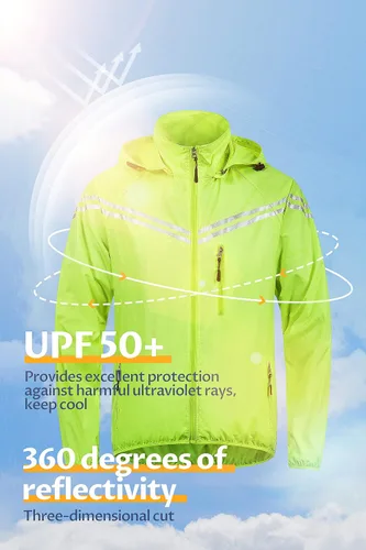 Vista 4 de CREATMO US Chaqueta impermeable plegable para hombre con capucha extraíble