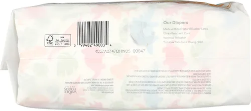 Vista 6 de 365 by Whole Foods Market, Pañales suaves y suaves de tamaño 6 con indicador de humedad, ultraabsorbentes, hipoalergénicos, ultraabsorbentes, 20