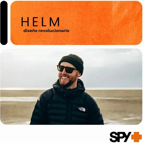 Vista 5 de Spy Gafas de sol cuadradas Helm para hombre y mujer Negro / Gris Verde Feliz