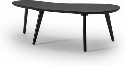 Vista 4 de Camaflexi Mesa de centro en forma abstracta moderna de mediados de siglo/madera/acabado negro