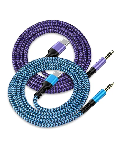 Vista 9 de [Paquete de 2/3.3 pies] Cable auxiliar Lightning a 3.5mm para iPhone, [certificado Apple Mfi] Cable de audio auxiliar para iPhone para coche, hogar